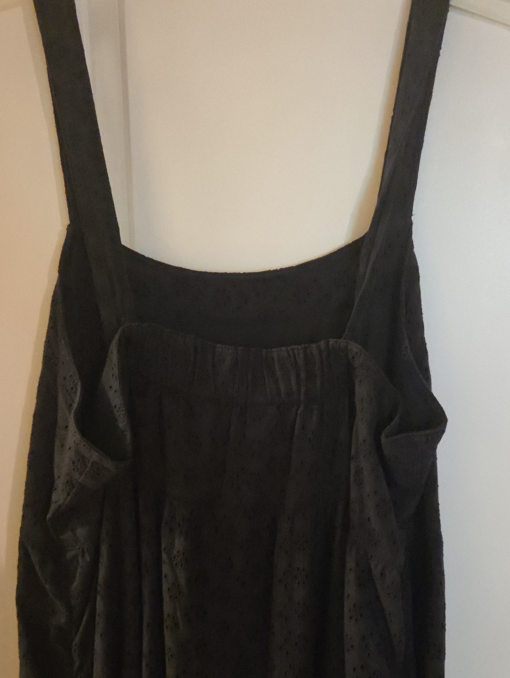 The Drop Britt Black Cotton Eyelet Tiered Midi Dress - Picture 10 of 12